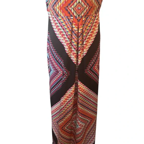 CHICO'S SPRING/SUMMER MULTI-COLOR MAXI DRESS MED 8/10 #CL - Picture 5 of 7